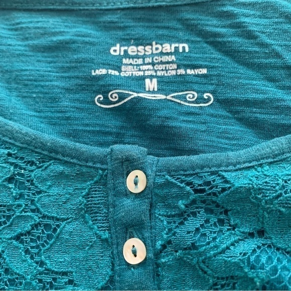 Dress Barn 3/4 Sleeve Lace Henley Size Medium Bundle of 3 - Picture 8 of 12